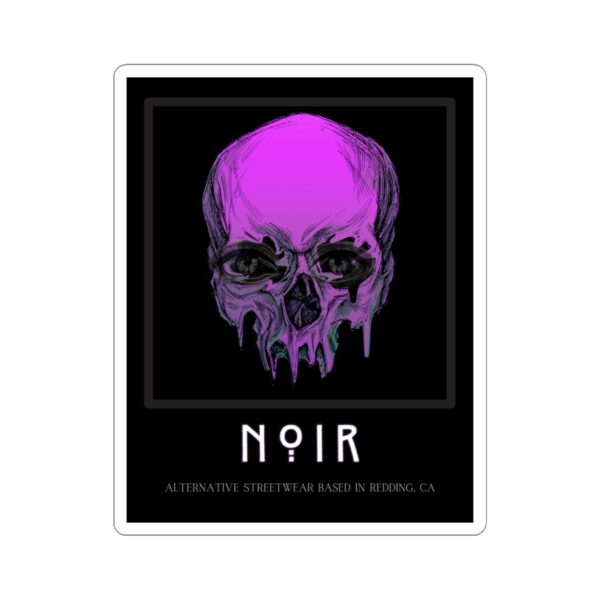 Delve Deeper Sticker, Purple Skull, Introspection Stickers for Notebooks, Aesthetic Apparel, Dripping Skull Print, Alternative Streetwear