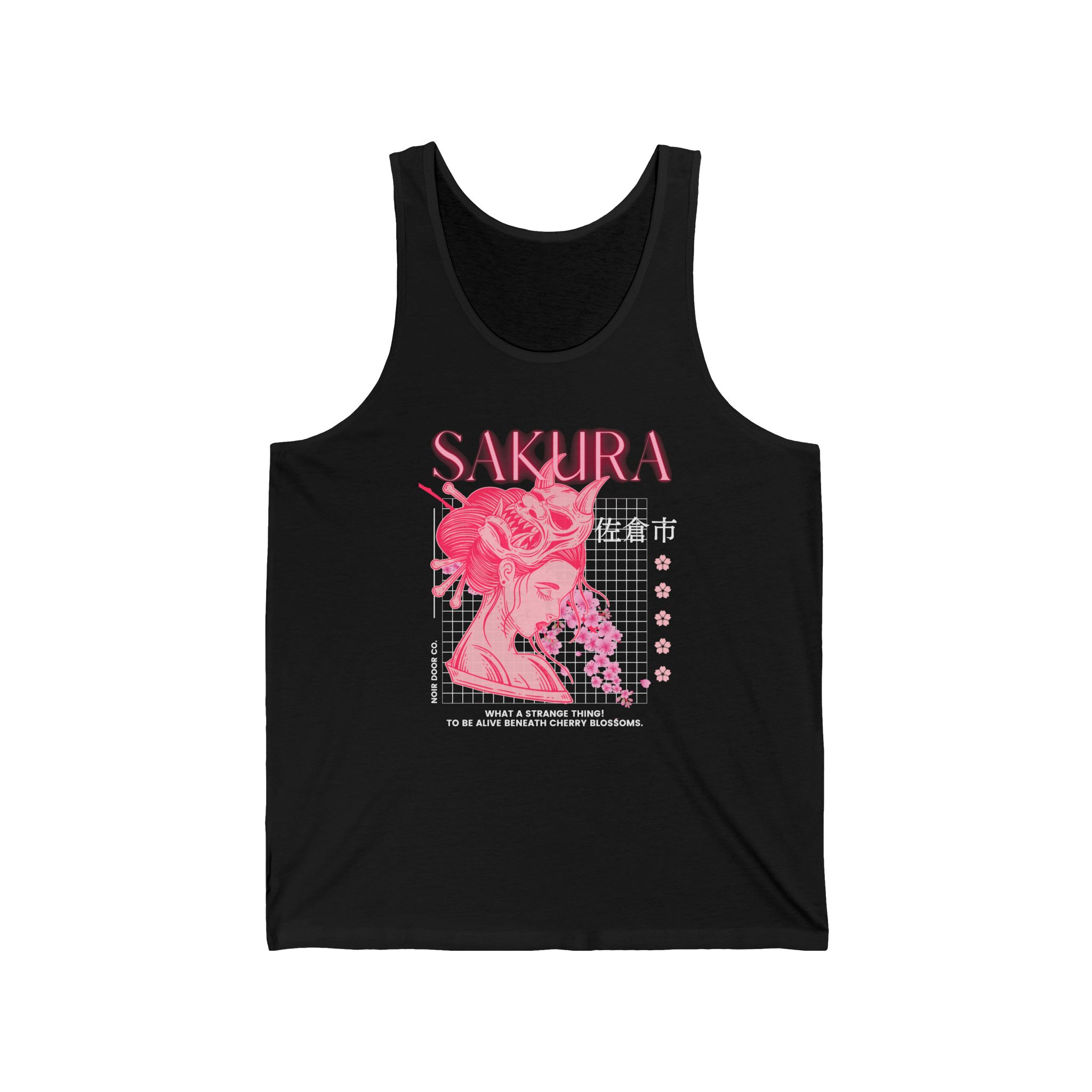 Cherry Blossom Tank Top: Japanese Pastel Goth Fashion - Noir Door