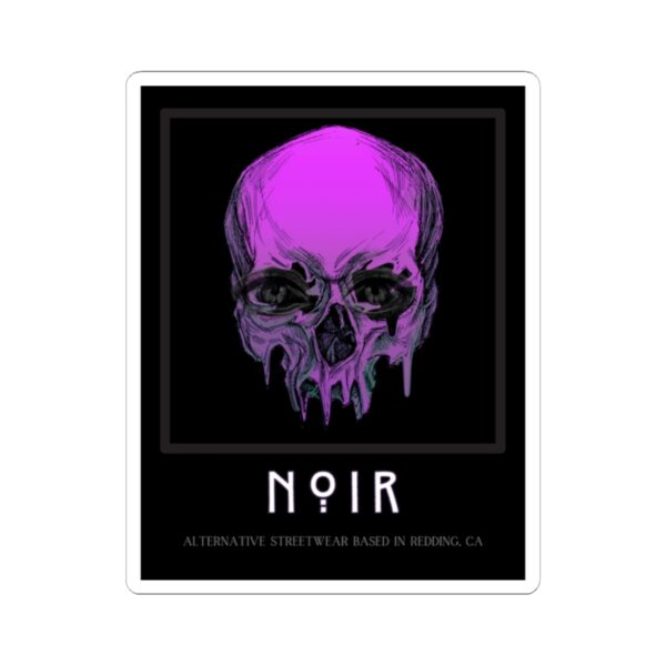 Delve Deeper Sticker, Purple Skull, Introspection Stickers for Notebooks, Aesthetic Apparel, Dripping Skull Print, Alternative Streetwear