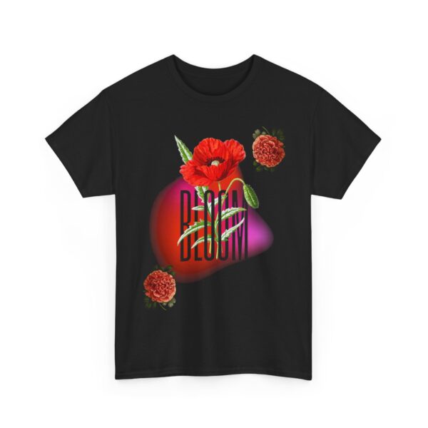 Floral Bloom Graphic Tee: Vibrant Botanical Rose Shirt