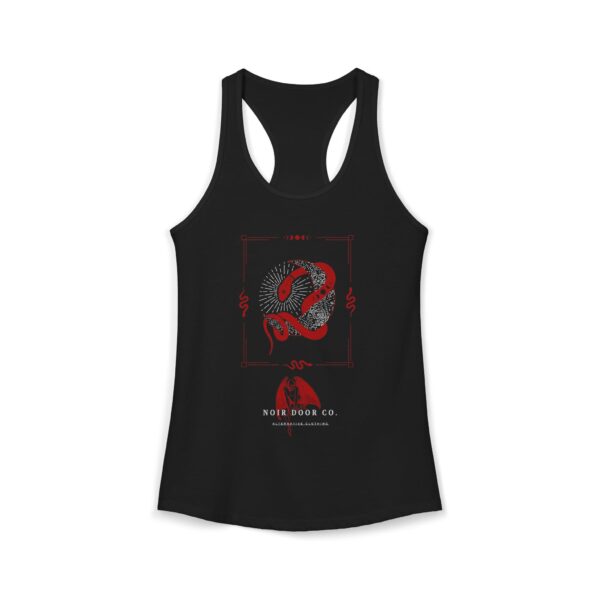 Mystical Snakes Racerback, Celestial Moon Shirt, Occult Aesthetic, Oversized Top, Style For Fall, Spiritual Healing Top, Noir Door Clothing