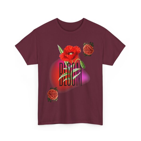 Floral Bloom Graphic Tee: Vibrant Botanical Rose Shirt