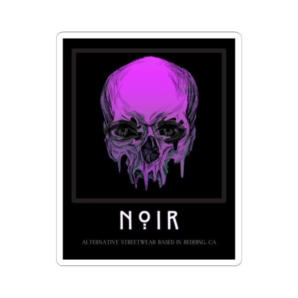 Delve Deeper Sticker, Purple Skull, Introspection Stickers for Notebooks, Aesthetic Apparel, Dripping Skull Print, Alternative Streetwear