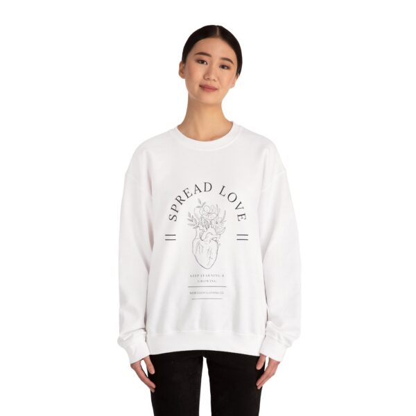 Floral Heart 'Spread Love' Pullover - Mental Health Awareness