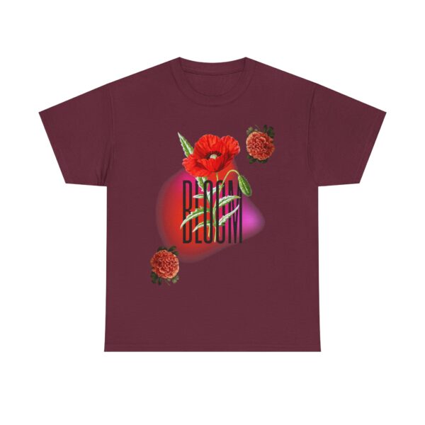 Floral Bloom Graphic Tee: Vibrant Botanical Rose Shirt