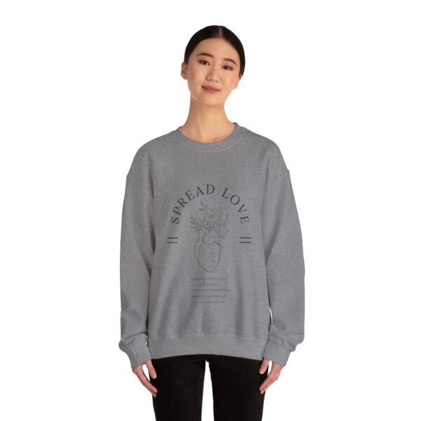Floral Heart 'Spread Love' Pullover - Mental Health Awareness