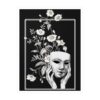 Surreal Floral Mask Art Print, Black and White Botanical Surrealism Sticker, Fine Art Style Gothic Decor