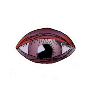 Gothic Eye Sticker: "Watcher of the Veil" Pastel Goth Vinyl Decal