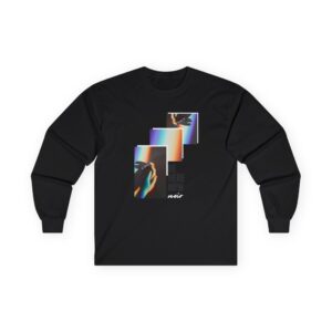 Mindfulness Long Sleeve Tee: 'Be Here Now' Graphic, Unisex Mental Health Top