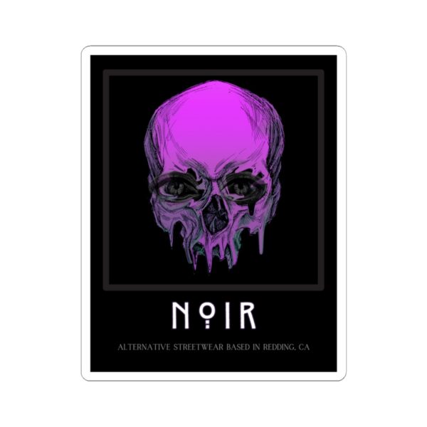 Delve Deeper Sticker, Purple Skull, Introspection Stickers for Notebooks, Aesthetic Apparel, Dripping Skull Print, Alternative Streetwear