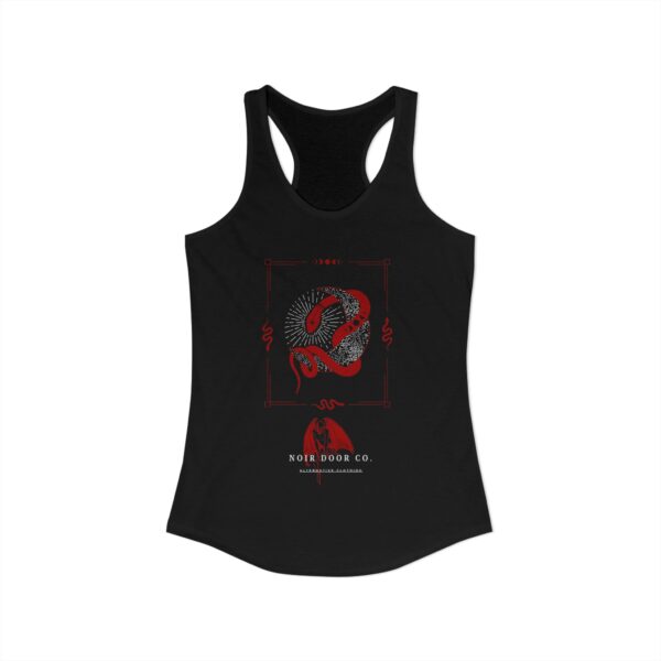 Mystical Snakes Racerback, Celestial Moon Shirt, Occult Aesthetic, Oversized Top, Style For Fall, Spiritual Healing Top, Noir Door Clothing