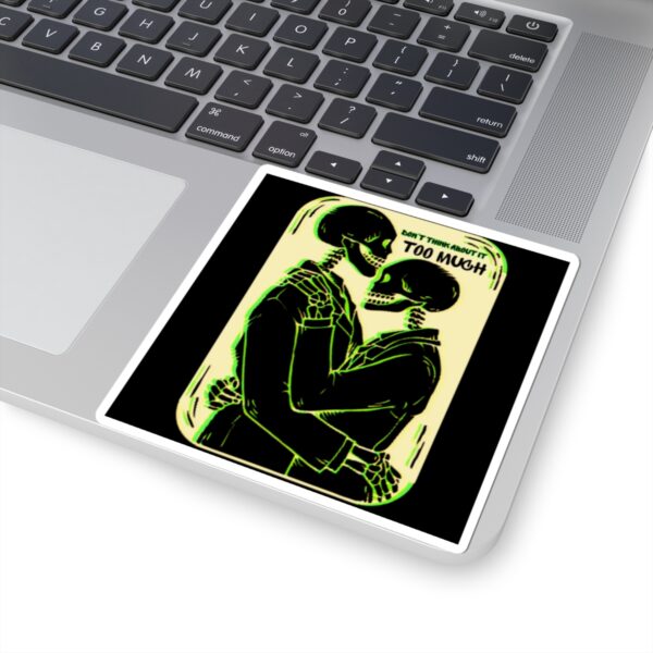 Spooky Sweet Skeletons, Hauntingly Romantic Vinyl Sticker, Gothic Decor, Witchy Tarot Art, Skeleton Art