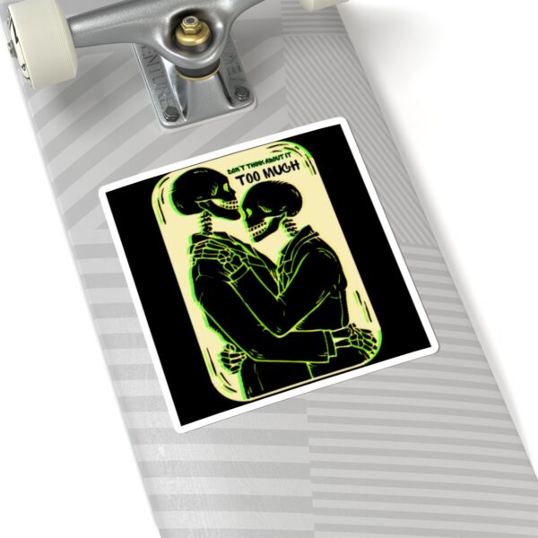 Spooky Sweet Skeletons, Hauntingly Romantic Vinyl Sticker, Gothic Decor, Witchy Tarot Art, Skeleton Art