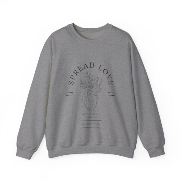 Floral Heart 'Spread Love' Pullover - Mental Health Awareness