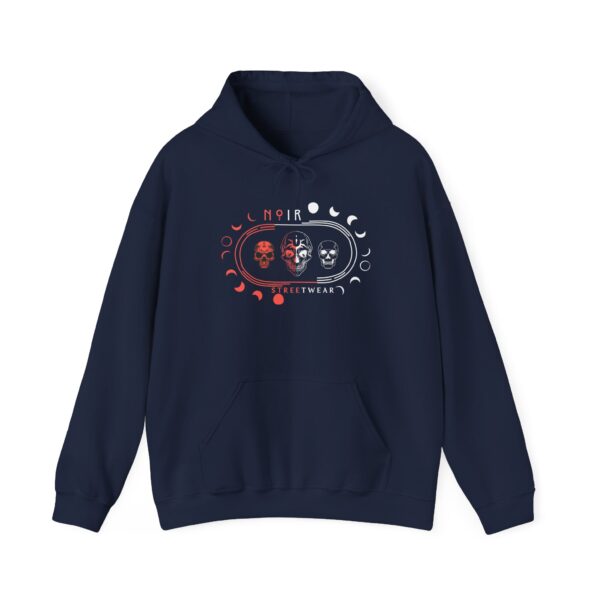 Celestial Oversized Hoodie for Her, Gothic Skull and Moon Pullover, Unique Alternative Apparel, Dark Aesthetic Top, Moody Fashion for Fall