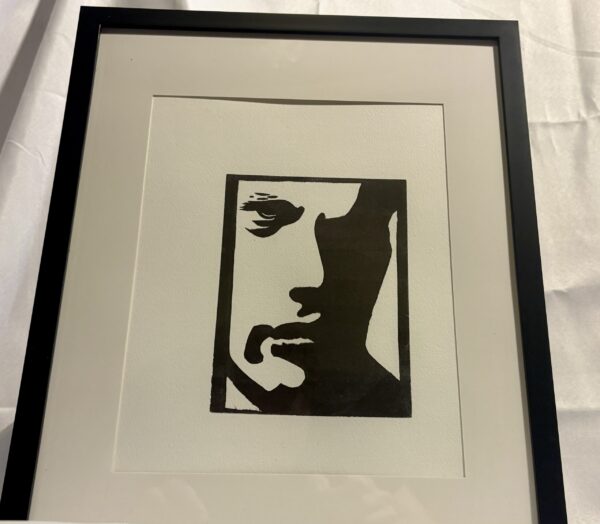 Silhouette — Framed Linocut Art Print