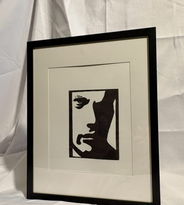 Silhouette — Framed Linocut Art Print