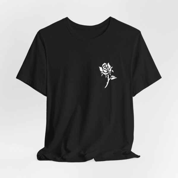 Victorian Design, Beauty Is Deadly Tee, Rose Top, Edgy And Bold Apparel, Skater T-Shirt, Red And Black Print