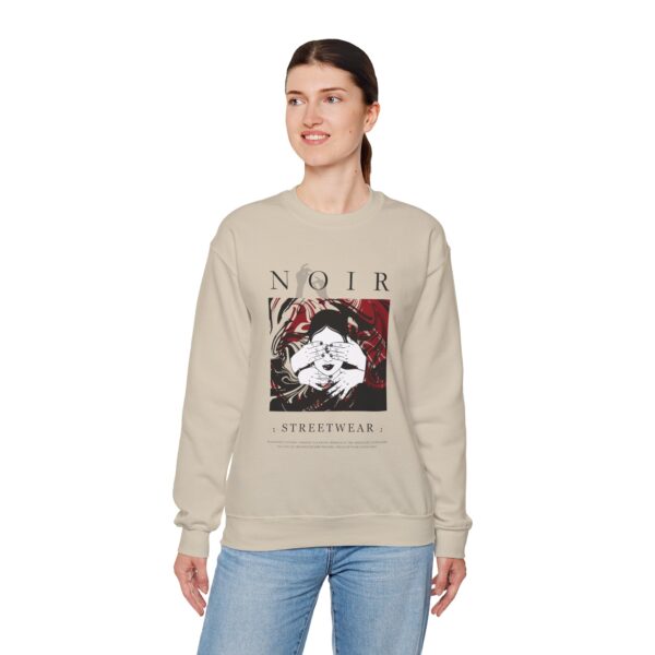 Surrealism Hoodie: Anxiety Girl Graphic, Gothic Oversized Sweatshirt