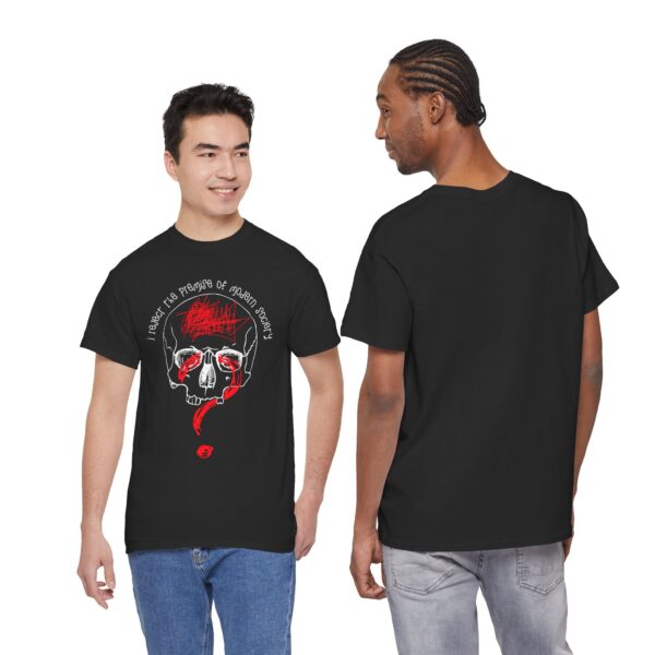 Dada Punk Graphic Tee - I Reject the Premise of Modern Society with Line-Art Skull