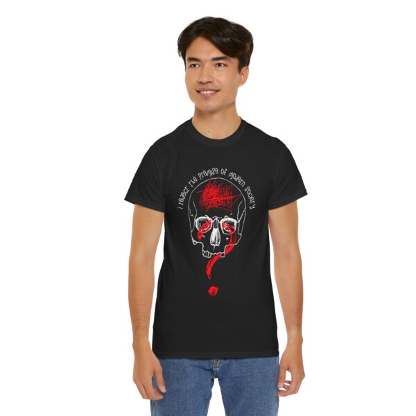 Dada Punk Graphic Tee - I Reject the Premise of Modern Society with Line-Art Skull