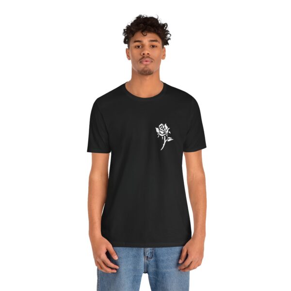 Victorian Design, Beauty Is Deadly Tee, Rose Top, Edgy And Bold Apparel, Skater T-Shirt, Red And Black Print