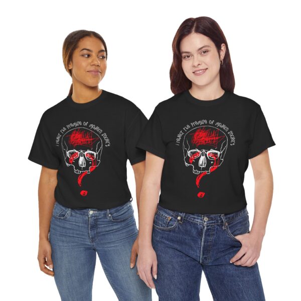 Dada Punk Graphic Tee - I Reject the Premise of Modern Society with Line-Art Skull