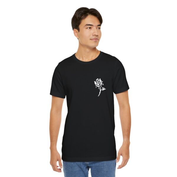 Victorian Design, Beauty Is Deadly Tee, Rose Top, Edgy And Bold Apparel, Skater T-Shirt, Red And Black Print