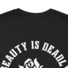 Victorian Design, Beauty Is Deadly Tee, Rose Top, Edgy And Bold Apparel, Skater T-Shirt, Red And Black Print