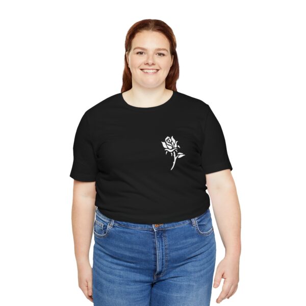 Victorian Design, Beauty Is Deadly Tee, Rose Top, Edgy And Bold Apparel, Skater T-Shirt, Red And Black Print