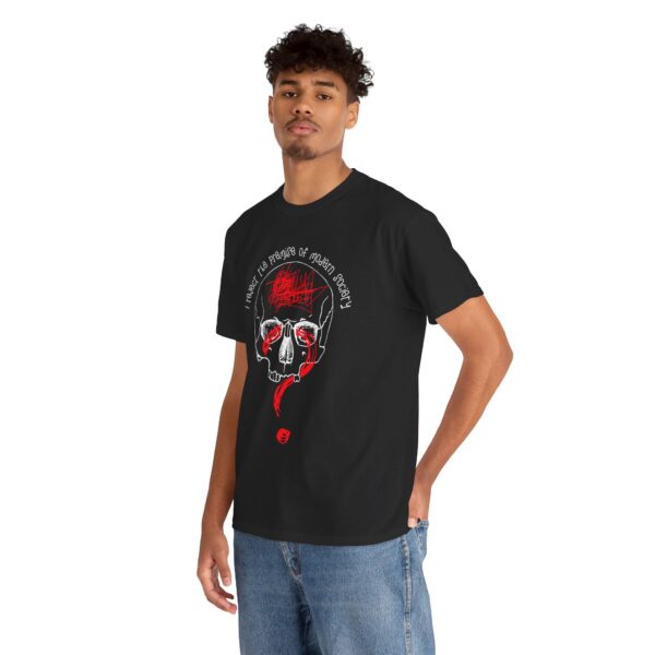 Dada Punk Graphic Tee - I Reject the Premise of Modern Society with Line-Art Skull