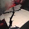 Black Thorn Hand-Painted Gothic Streetwear Shirt