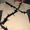 Black Thorn Hand-Painted Gothic Streetwear Shirt