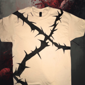 Black Thorn Hand-Painted Gothic Streetwear Shirt