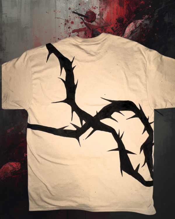 Black Thorn Hand-Painted Gothic Streetwear Shirt