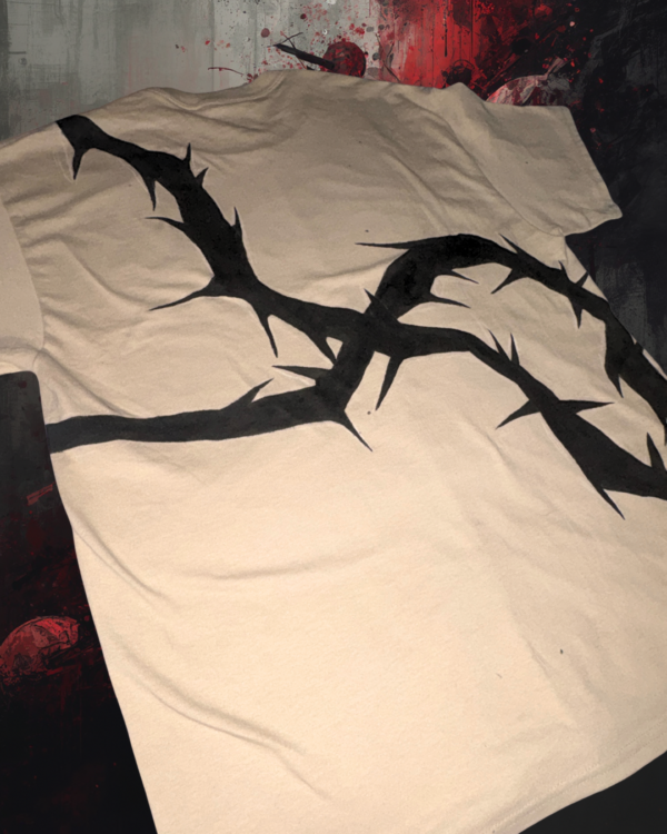 Black Thorn Hand-Painted Gothic Streetwear Shirt