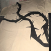 Black Thorn Hand-Painted Gothic Streetwear Shirt