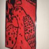 IMG_6534 Red Sentinel – Hand-Pulled Linocut Print | Limited Edition | Noir Door Studio