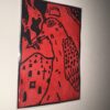 IMG_6535 Red Sentinel – Hand-Pulled Linocut Print | Limited Edition | Noir Door Studio