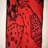 IMG_6540 (1) Red Sentinel – Hand-Pulled Linocut Print | Limited Edition | Noir Door Studio