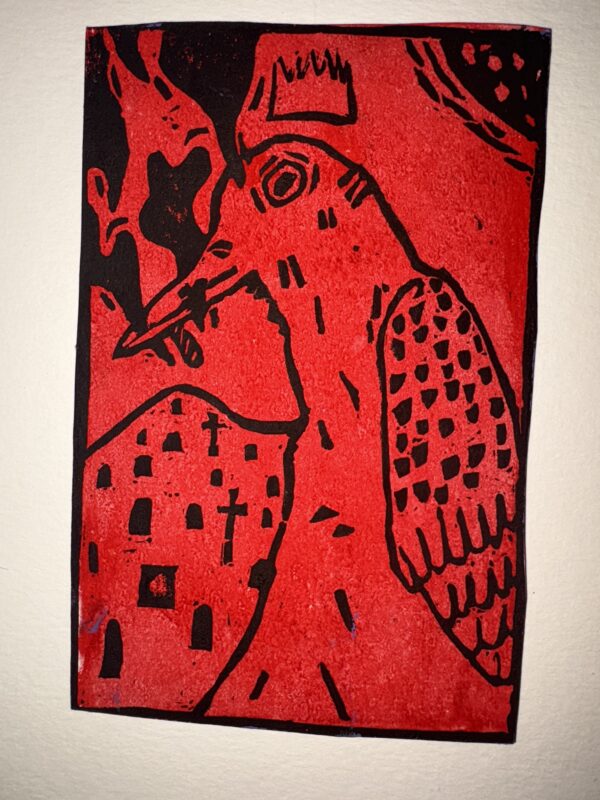 red-sentinel-linocut-print red-sentinel-linocut-print