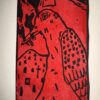 IMG_6542 Red Sentinel – Hand-Pulled Linocut Print | Limited Edition | Noir Door Studio
