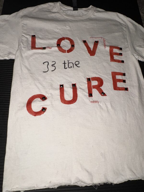 LOVE IS THE CURE — Distressed Gothic Tee