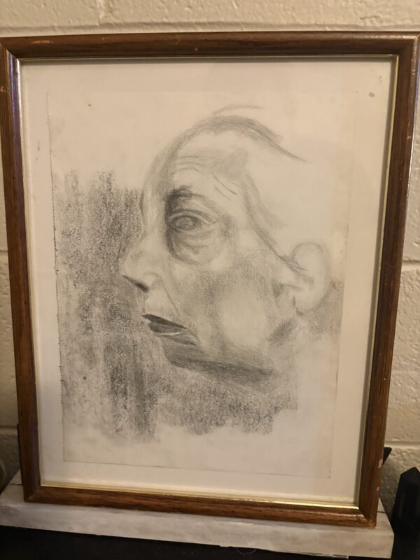 Aging Charcoal Drawing | Figurative Portrait Art by Noir Door