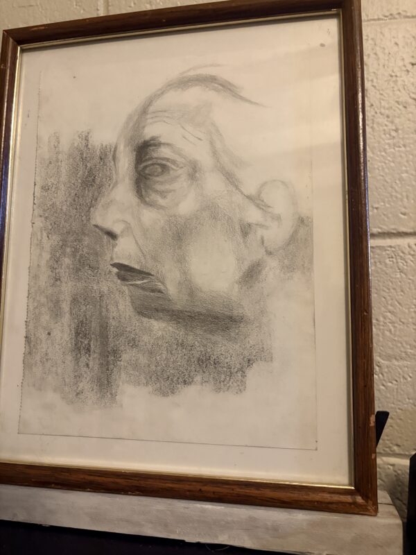 Aging Charcoal Drawing | Figurative Portrait Art by Noir Door