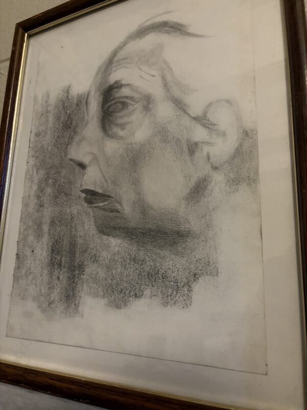 Aging Charcoal Drawing | Figurative Portrait Art by Noir Door