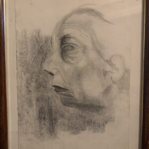 original charcoal portrait aging figurative drawing original charcoal portrait aging figurative drawing